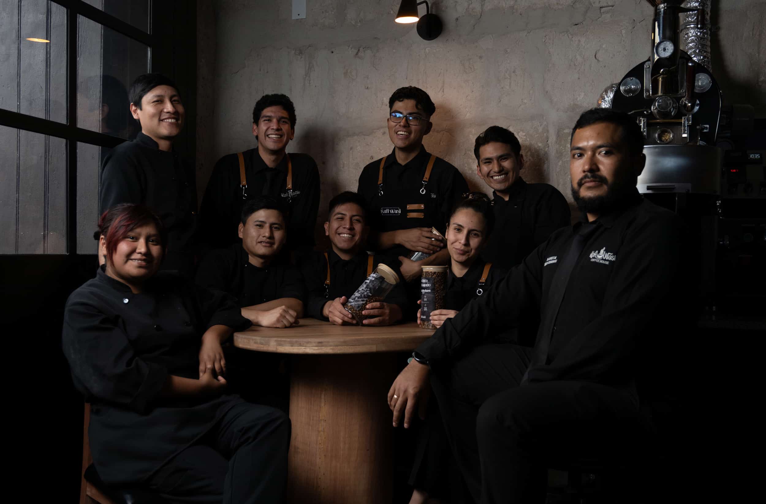 Barista preparing coffee